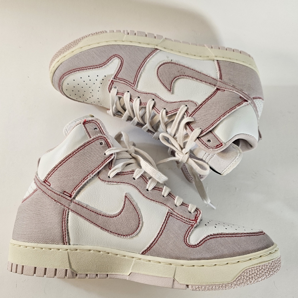 Nike Dunk Hi 1985 Barely Rose Denim Casual Shoe DQ8799-100 Men's Sz 10